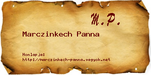 Marczinkech Panna névjegykártya